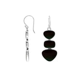 AE-6346-SHB Sterling Silver Earring With Black Shell